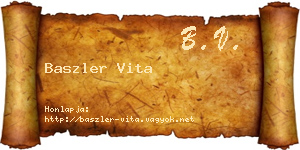 Baszler Vita névjegykártya